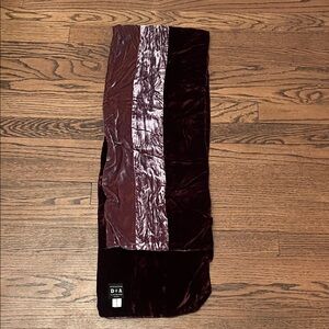 Plush Velvet Scarf in Rich Burgundy